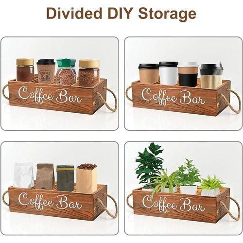 Wooden Coffee bar / Tea organizer