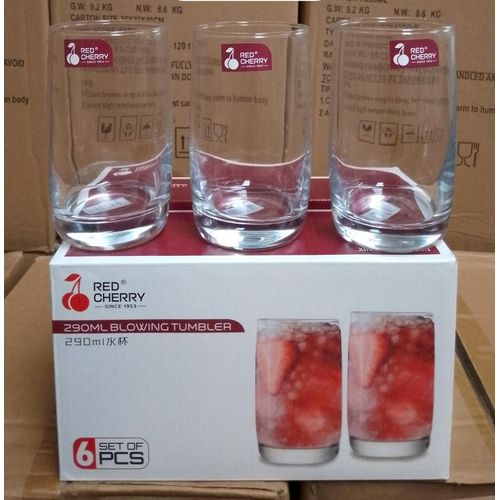Nice One Set Of 6pcs 290ML Highball Glass Cups Wine Water Glasses (HS5303 GLASS CUP)