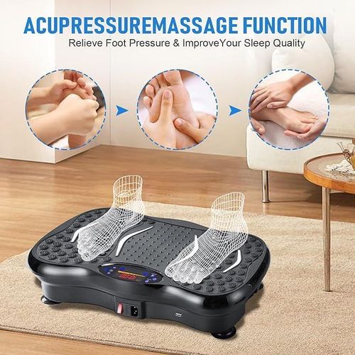 Vibration Plate Exercise Machine – Whole Body Fitness Platform for Weight Loss, Recovery &amp; Circulation,Home Workout Trainer with LED Display &amp; Remote -150kg