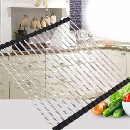 Large Size Roll-Up Foldable Dish Drying Rack / Dish Drainer -18 Tubes