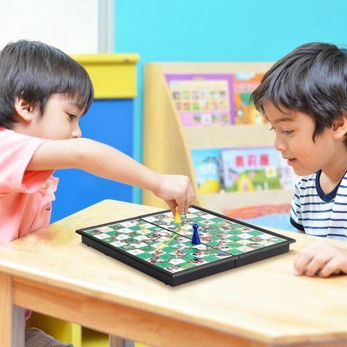 Magnetic Snakes &amp; Ladders Board Game – Foldable, Portable, Kids &amp; Family Game