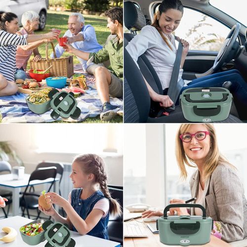 Car portable electric lunch box, 2 in 1 household insulated lunch box