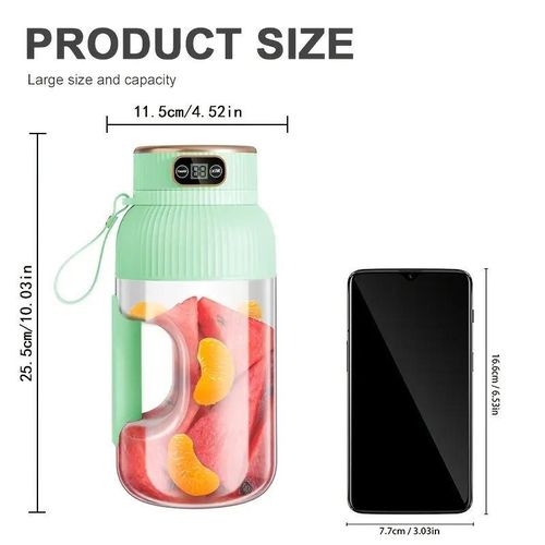 1200ml Electric Juicer Cup, Ice Crusher - Green