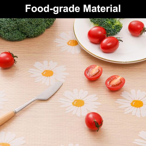 KnMn 45x500 CM Shelf Liner for Kitchen Cabinets Non Adhesive Waterproof Drawer Liner Floral Pattern