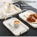 3 Piece Elegant Multi-Purpose Rectangular Large Capacity Serving Tray
