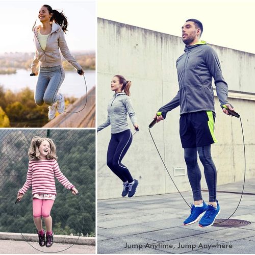 Red Weighted Jump Skipping Rope For Fitness &amp; Workout