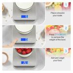 TodyJeyHo Food Kitchen Scale, Digital Grams and Ounces for Weight Loss, Baking, Cooking, Keto and Meal Prep, LCD Display, 304 Stainless Steel