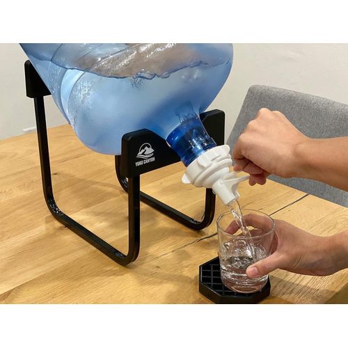 Modern Large Water Dispenser Stand: Economical &amp; Practical Water Saving Solution - Black, Stainless Steel