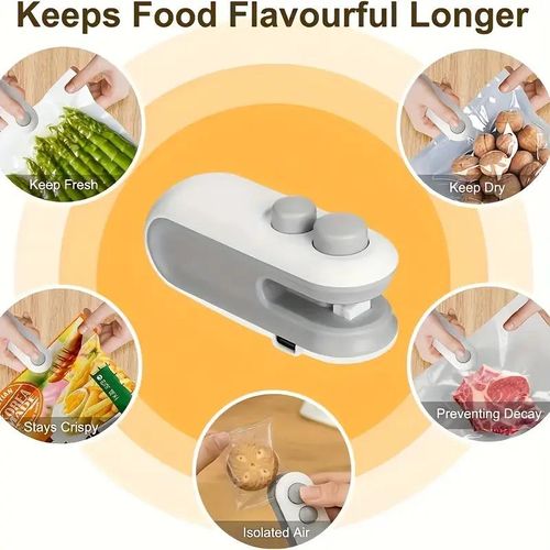 Mini USB Rechargeable 2-in-1 Heat Bag Sealer And Cutter