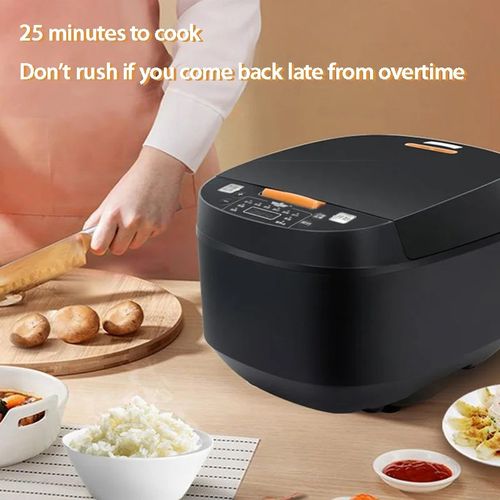 5L Multifunctional Non-Stick Rice Cooker For Kitchen Smart Home - UK - Black