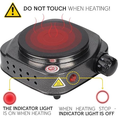 500W Mini Electric Heater/Multifunctional Kitchen Utensil - Black
