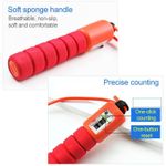 Sports and fitness adjustable fast counting skipping rope (orange)