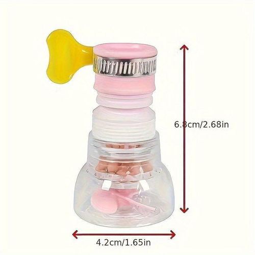 Rotary Retractable 1 Piece Anti-Splash Faucet Mount Filter With Universal Connector Thread, Water