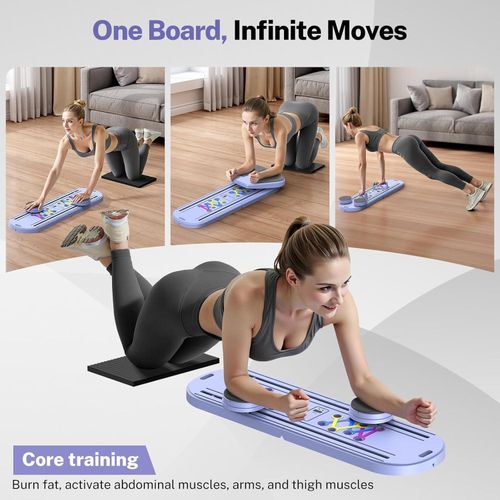 TodyJeyHo Pilates Board, Foldable Pilates Reformer Equipment with Timer, 7-in-1 Multi-Purpose Portable Pilates Reformer Machine Home Pilates Kit for Home Workout, Fitness, Exercise, Abs, Core Equipment