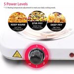Double Burner Hot Plate 2000W 5 Gears Temperature Control Cooking Ranges Dorm