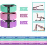 3 Pack Resistance Exercise Band//Yoga Pilates Fitness Sports