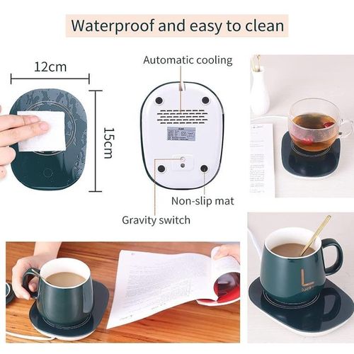 Electric Coffee Cup Mug / Warmer Heater Pad/Heated Coaster,55 Degree Constant Temperature Ceramic Cup