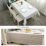 137x152cm Warm High Temperature Waterproof Oil Proof PVC Grid Dining Table Pad