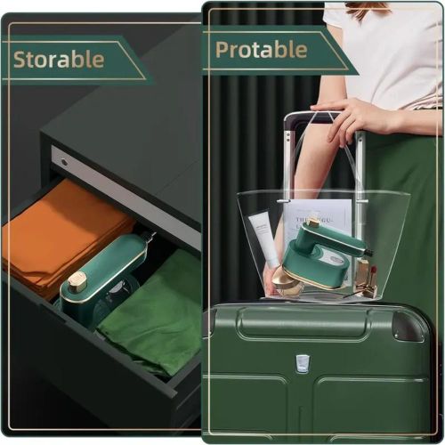 addigoes Portable Mini Iron &amp; Steamer: 2-in-1 All-in-One Garment Wrinkle Eraser for Travel &amp; Home Use（White）