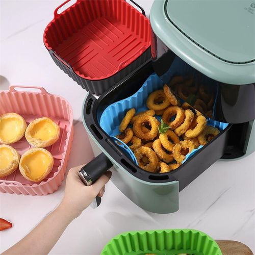 5pcs air fryer silicone pan set with non-stick silicone coating