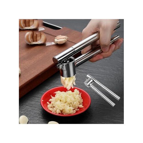 TodyJeyHo Garlic Press Mincer - 304 Stainless Steel Garlic Crusher, Detachable, Heavy-duty, Rust Proof , Professional Garlic Presser Crusher and Peeler Set, Sturdy Ginger Press for Nuts and Seeds, Easy to Clean and Dishwasher