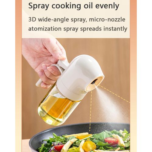Flushrenic Oil Sprayer for Cooking, 8oz Refillable Portable Glass Olive Oil Dispenser Bottle, Kitchen Gadgets Accessories for Air Fryer, Salad, Frying (Yellow, 250ml)