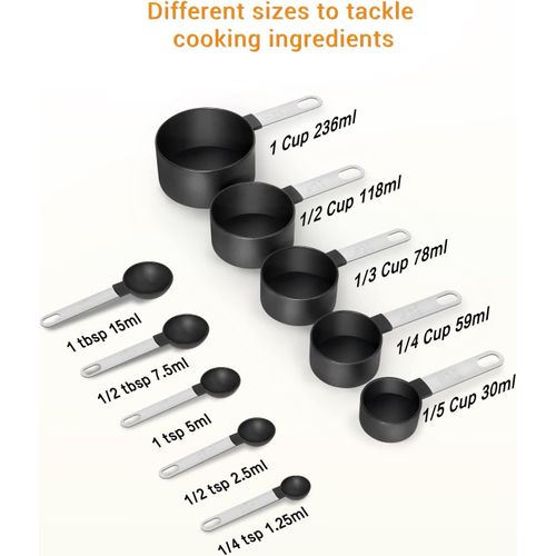 10-piece Stackable Stainless Steel Handle Precision Spoon Measuring Spoon Set