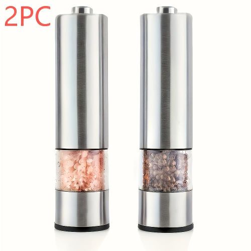 Electric Salt and Pepper Grinder Set Adjustable Coarseness Battery Powered Automatic Spice Mill
