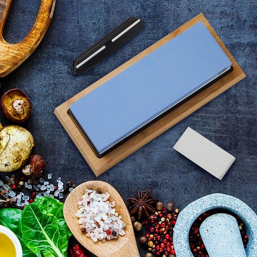 Inkbird Knife Sharpeners Corundum Whetstone 2-in-1 Knife Sharpening Stone