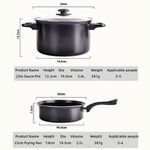 Batterie De Cuisine Antiadhésive De 13 Pièces, Casseroles De Cuisine