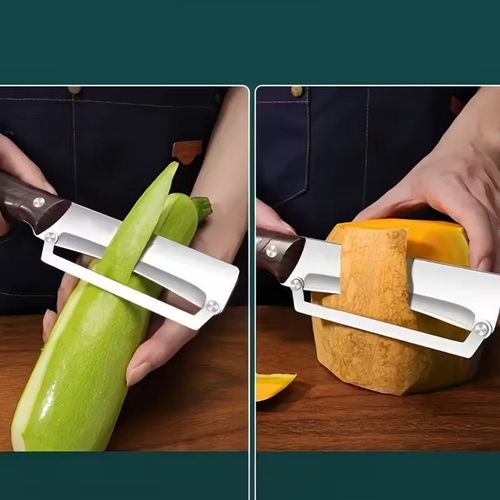 Multi Functional Vegetable Peeler for Kitchen, 2026 New Stainless Steel Peeler with Wooden Handle and Bottle Opener Stainless Steel, Effortlessly Peel Potatoes, Apples, Carrots (1 PCS)
