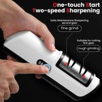 Electric Knife Sharpener for Home Kitchen, Automatic Rechargeable Knife Grinder
