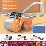Abdominal Exercise Roller Wheel with Timer and Mat – Ultimate Core Workout Set Automatic Rebound Ab with Elbow Support – Abs Exercise Equipment for Home Gym Fitness Men and Women