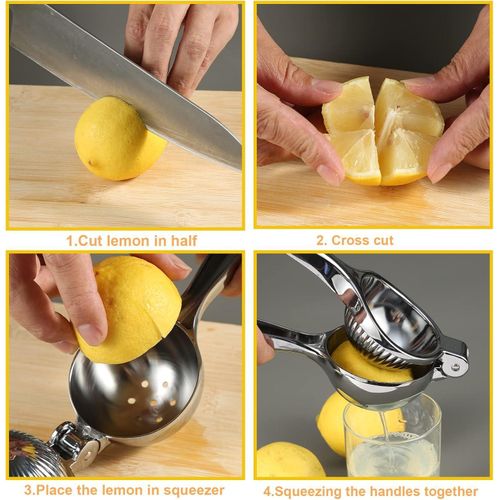 KnMn Large Size Lemon Squeezer Heavy Duty Zinc Manual Lemon Juicer