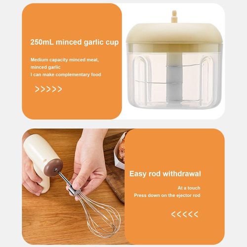 2-in-1 single-speed egg beater, baking cream mixer, electric hand blender
