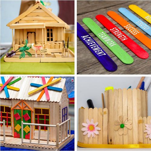 100pcs Natural Wooden Food Grade Craft Sticks