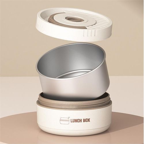 Double-layered stainless steel bento box, portable insulated lunch box with insulated bag
