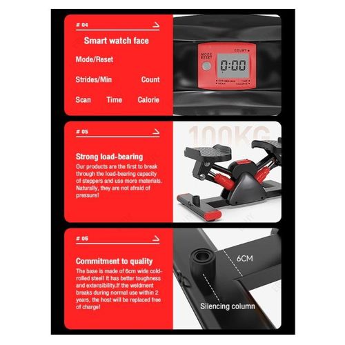 V Shape Fitness Stepper Exercising Machine With Resistant Band