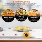 Jx 2000W Portable Electric Double Coil Burner With Dual Control &amp; 5 Level Temperature Control, Easy To Clean, Lightweight Stainless Steel Countertop Stove For Kitchen Dorm Camping