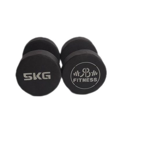 Rubber coated 5kg dumbbells set