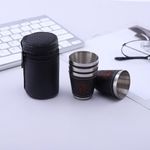 Stainless Steel Cups, 4Pcs 70ml Stainless Steel Shot Glasses, Travel Coffee Mug, Outdoor Camping Cup, Travel Cup for Travel Picn