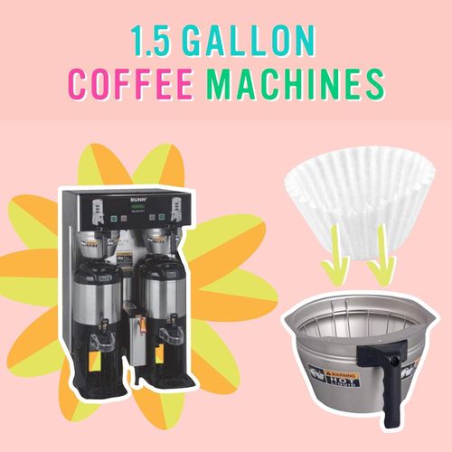 Flushrenic 100 Pack Commercial Coffee Filters,Large Coffee Filters,Premium Quality, All-Natural,Big &amp; Tall Filters Compatible with Coffee Machines