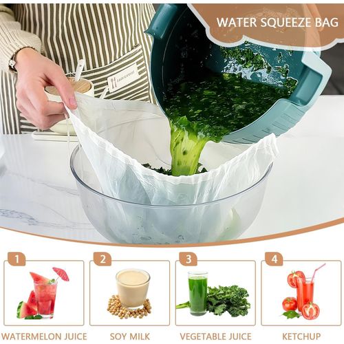 6PCS Cheese Cloths Bag For Straining, Nut Milk Bag - Reusable Straining Bags for Vegetable, Soy Milk, Dumpling Fillings,Squeeze Bags for Straining Oat Milk, Celery Juice Nut