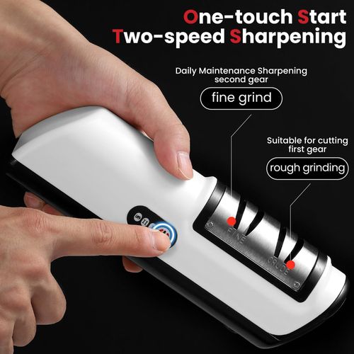 Electric Knife Sharpener for Home Kitchen, Automatic Rechargeable Knife Grinder
