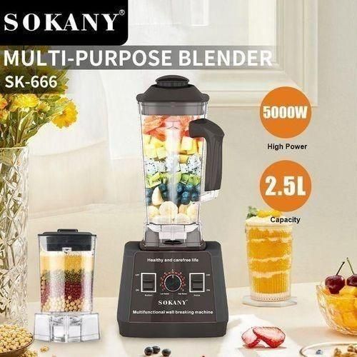 Sokany 2-in-1 Heavy Duty Commercial Pro Blender + Grinder Jar  with 5000W Power
