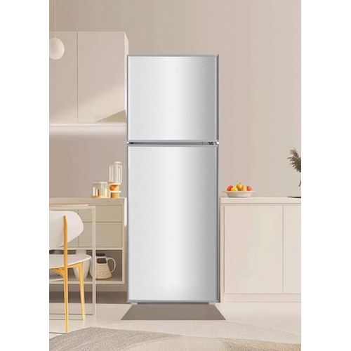 Hifinit European Brand Fridge 138Liters Double Doors Refrigerator Direct Cool Freezer Energy Saving  RF138L-Silver (15 MONTHS WRTY)