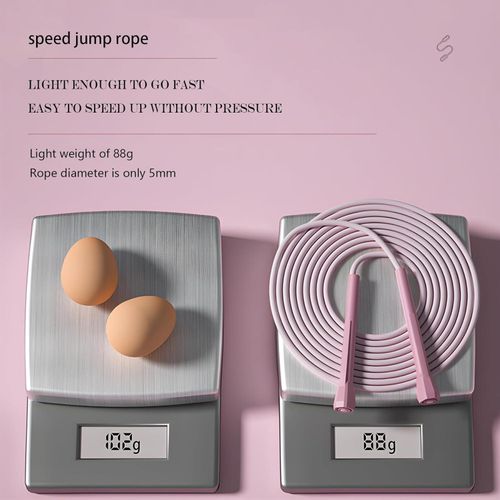 Speed Jump Rope-Pink,Lightweight,Tangle-Free, Adjustable,Perfect for Toddlers,Adult,Jumprope for Fitness,Enhance Endurance and Speed Workouts