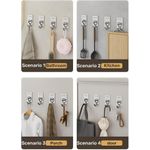 20pcs Stainless Steel Hooks - Adhesive Wall Hooks - Free 5pcs Nail-free Glue