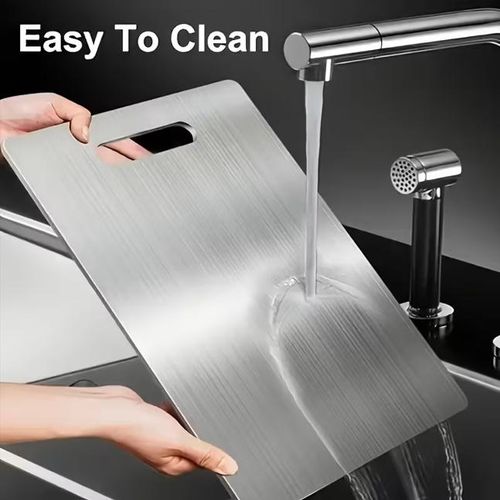 KnMn 34 x 24 CM Stainless Steel Cutting Board Double Sided Design, Household Use for Kitchen and Dining Room
