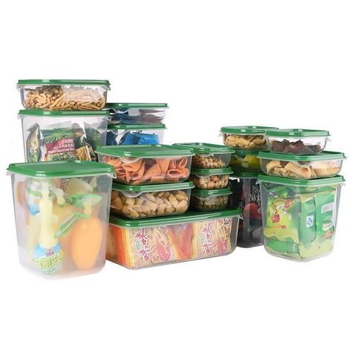 VIC 17Pcs/Set Preservation Box Plastic Lunch Box Refrigerator Packsaging Microwave